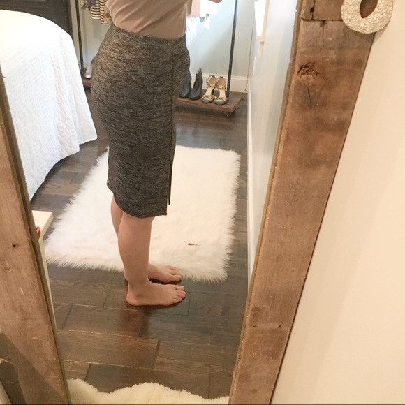 Gap size small soft dark grey side split skirt - Picture 5 of 6